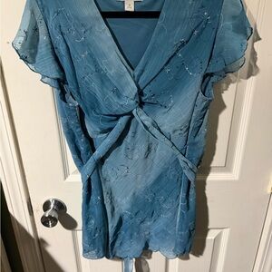 ❄️dressbarn Vintage Wrap Blouse